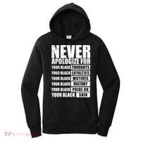 Never Apologize For Your Black Thoughts Black History Month Women's Hoodie thumb 0