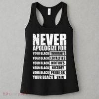 Never Apologize For Your Black Thoughts Black History Month Women's Tank Top thumb 3