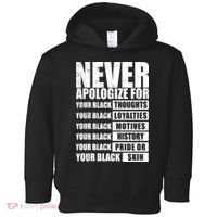 Never Apologize For Your Black Thoughts Black History Month Toddler Hoodie thumb 0