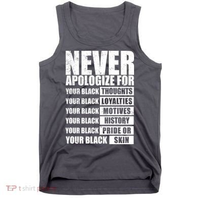 Never Apologize For Your Black Thoughts Black History Month Tank Top