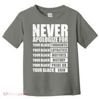Never Apologize For Your Black Thoughts Black History Month Toddler T-Shirt thumb 0