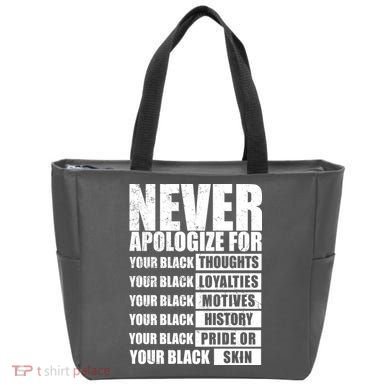 Never Apologize For Your Black Thoughts Black History Month Tote Bag