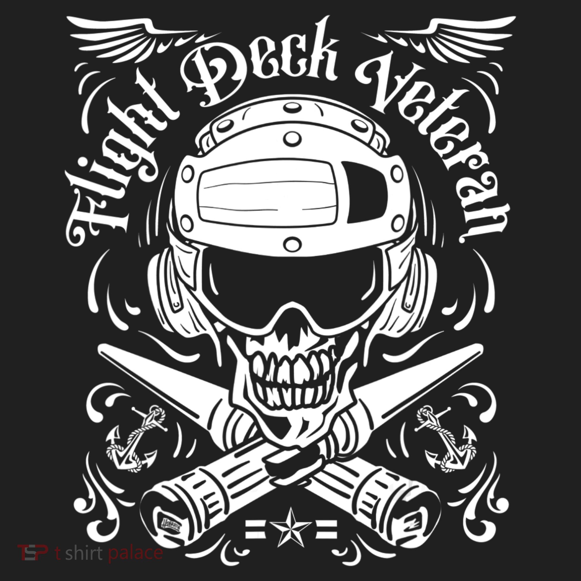 Naval Aviation Flight Deck Veteran Skull Women's Sweatshirt
