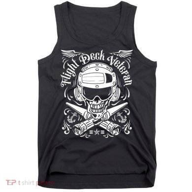 Naval Aviation Flight Deck Veteran Skull Tank Top