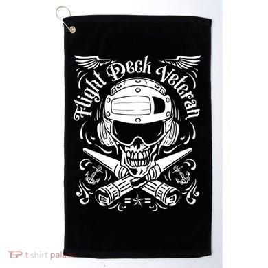 Naval Aviation Flight Deck Veteran Skull Golf Towel
