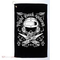 Naval Aviation Flight Deck Veteran Skull Golf Towel thumb 0