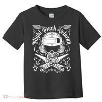 Naval Aviation Flight Deck Veteran Skull Toddler T-Shirt thumb 0
