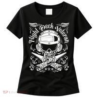 Naval Aviation Flight Deck Veteran Skull Women's T-Shirt thumb 0
