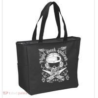 Naval Aviation Flight Deck Veteran Skull Tote Bag thumb 2