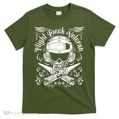 Naval Aviation Flight Deck Veteran Skull T-Shirt