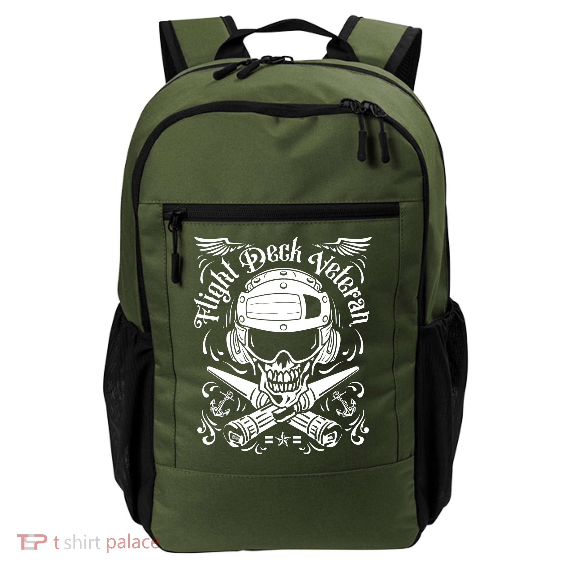 Naval Aviation Flight Deck Veteran Skull Backpack