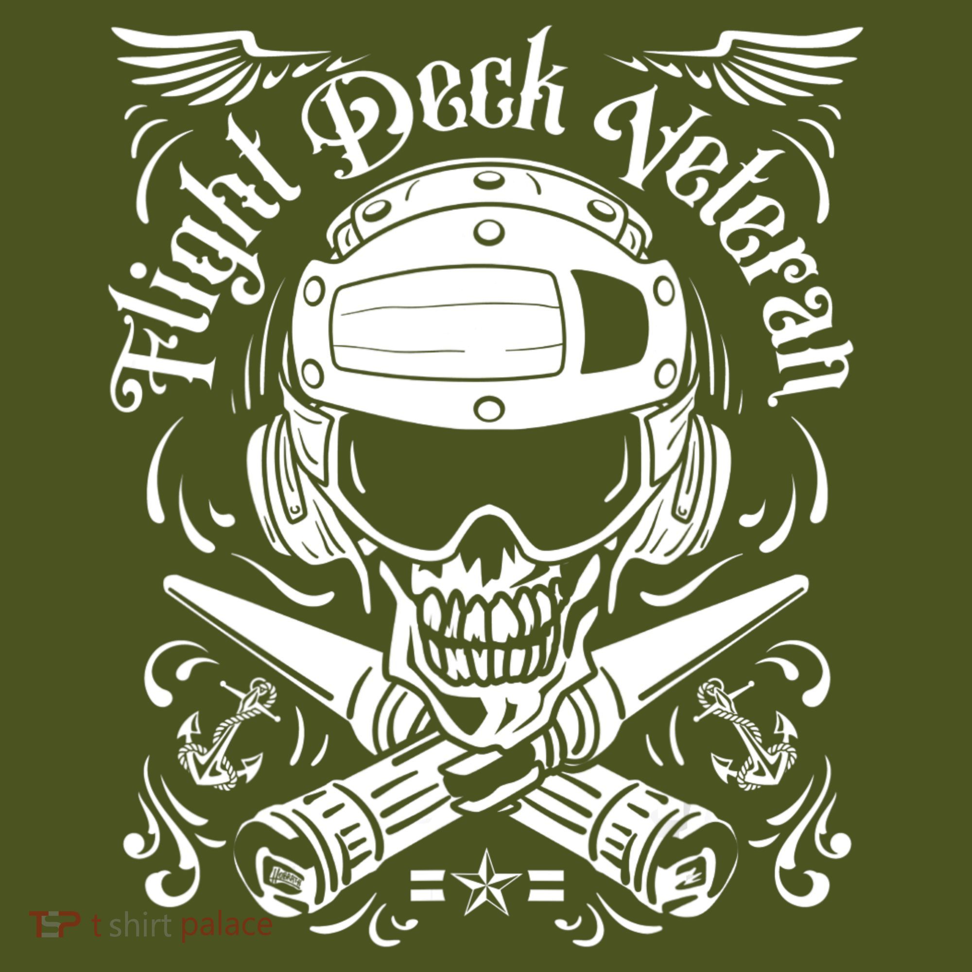Naval Aviation Flight Deck Veteran Skull Mousepad
