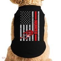 Nurse American Flag Nurses Stethoscope Nurse Day Doggie Tank thumb 0