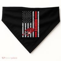 Nurse American Flag Nurses Stethoscope Nurse Day USA-Made Doggie Bandana thumb 0