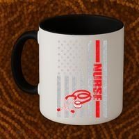 Nurse American Flag Nurses Stethoscope Nurse Day Coffee Mug thumb 2