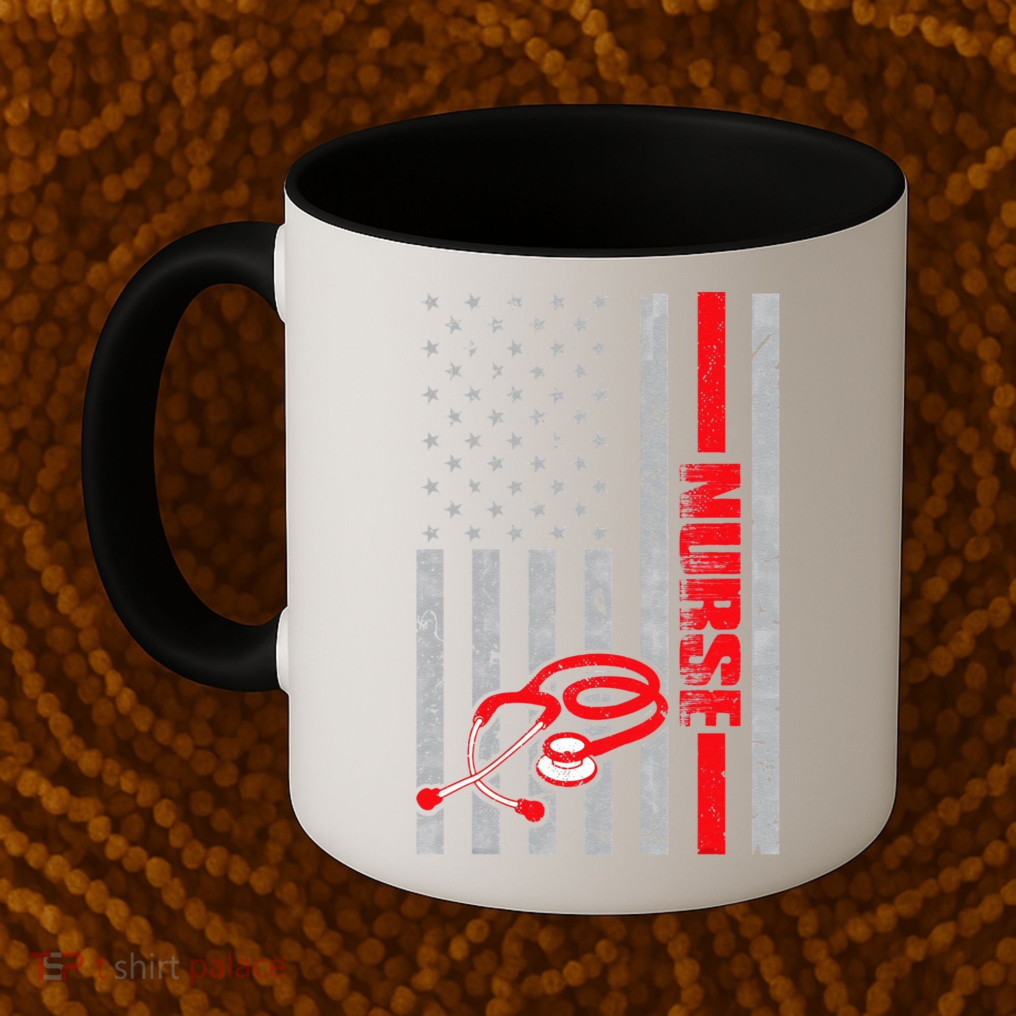 Nurse American Flag Nurses Stethoscope Nurse Day Coffee Mug