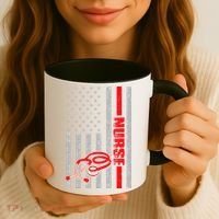 Nurse American Flag Nurses Stethoscope Nurse Day Coffee Mug thumb 3