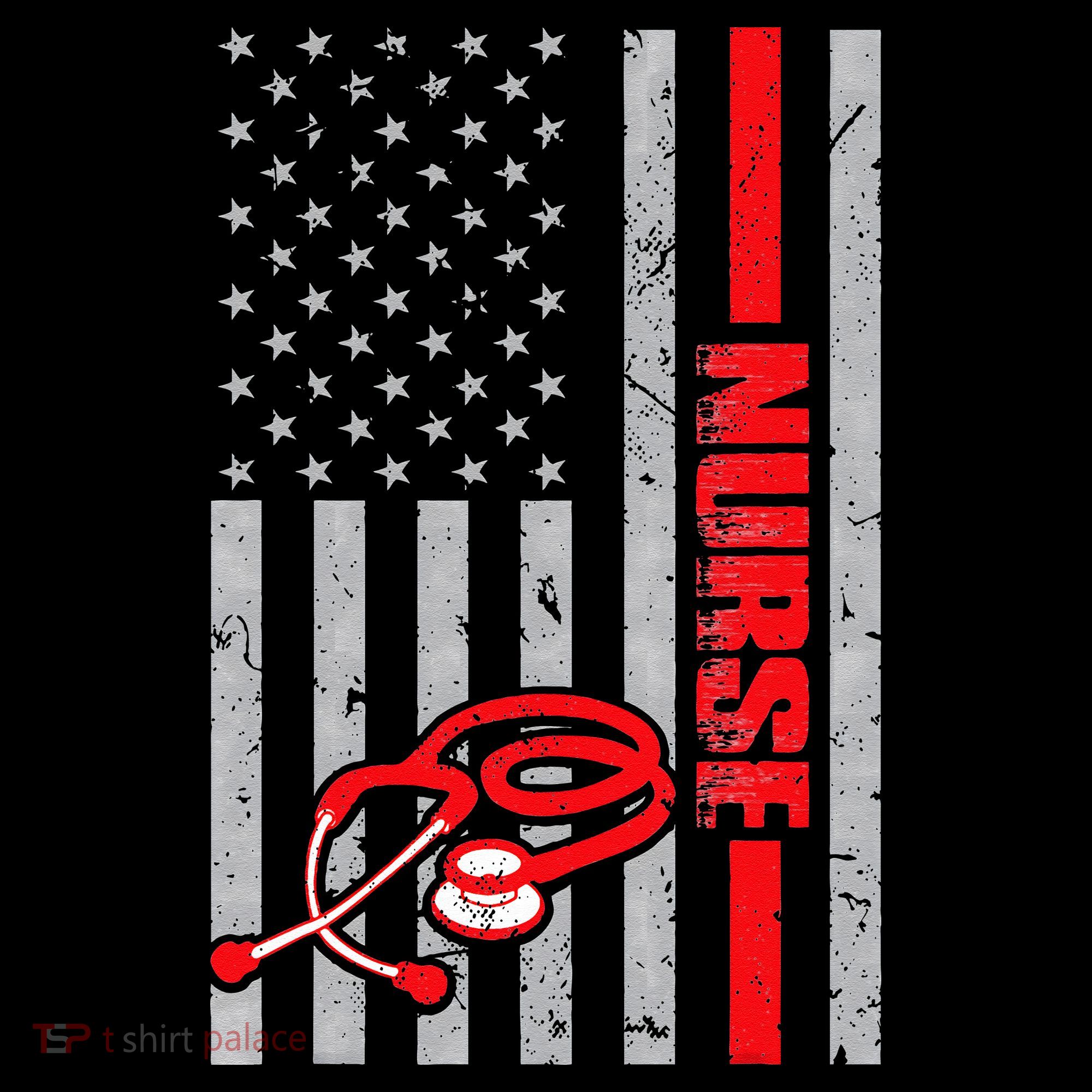 Nurse American Flag Nurses Stethoscope Nurse Day Women's Hoodie
