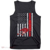 Nurse American Flag Nurses Stethoscope Nurse Day Tank Top thumb 0