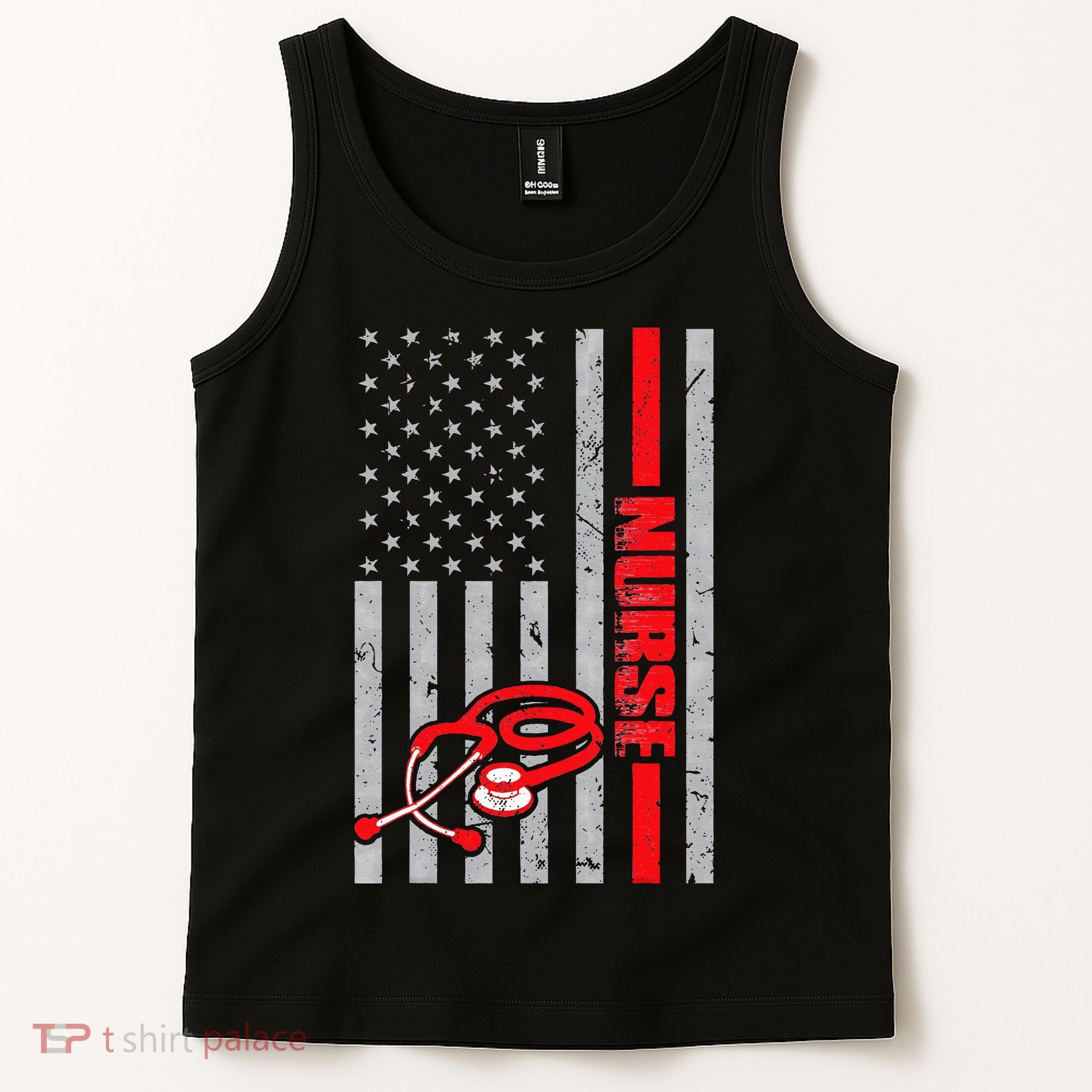 Nurse American Flag Nurses Stethoscope Nurse Day Tank Top