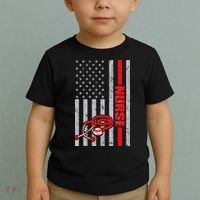 Nurse American Flag Nurses Stethoscope Nurse Day Toddler T-Shirt thumb 2
