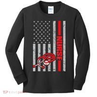 Nurse American Flag Nurses Stethoscope Nurse Day Kids Long Sleeve Shirt thumb 0