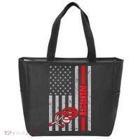 Nurse American Flag Nurses Stethoscope Nurse Day Tote Bag thumb 0