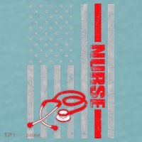 Nurse American Flag Nurses Stethoscope Nurse Day Sueded Cloud Jersey T-Shirt thumb 2