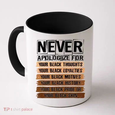 Never Apologize For Your Black History Coffee Mug