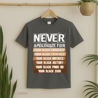 Never Apologize For Your Black History T-Shirt thumb 2