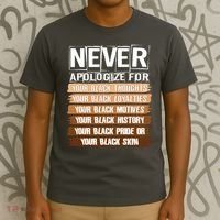 Never Apologize For Your Black History T-Shirt thumb 3