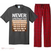 Never Apologize For Your Black History Pajama Set thumb 0