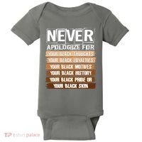 Never Apologize For Your Black History Baby Bodysuit thumb 0