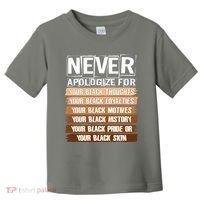Never Apologize For Your Black History Toddler T-Shirt thumb 0
