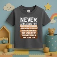 Never Apologize For Your Black History Toddler T-Shirt thumb 3