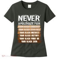 Never Apologize For Your Black History Women's T-Shirt thumb 0