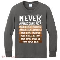 Never Apologize For Your Black History Kids Long Sleeve Shirt thumb 0