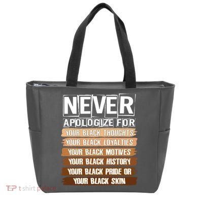Never Apologize For Your Black History Tote Bag