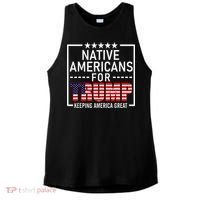 Native Americans For Trump Conservative Ladies PosiCharge Tri-Blend Wicking Tank thumb 0