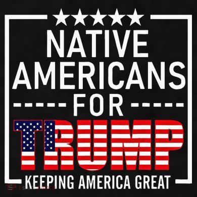 Native Americans For Trump Conservative Ladies PosiCharge Tri-Blend Wicking Tank