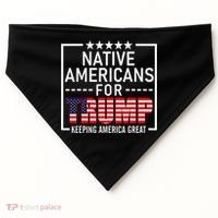 Native Americans For Trump Conservative USA-Made Doggie Bandana thumb 0