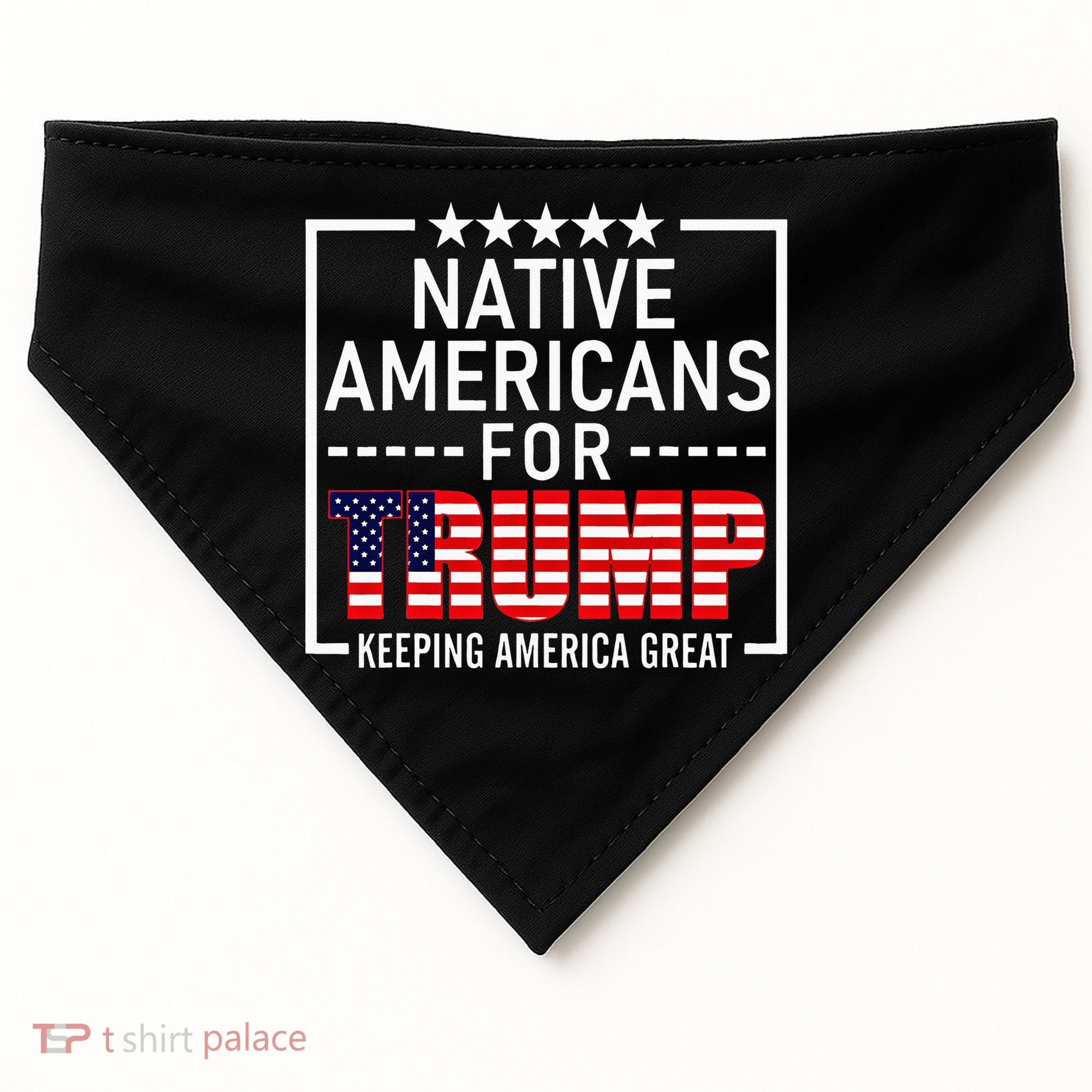 Native Americans For Trump Conservative USA-Made Doggie Bandana