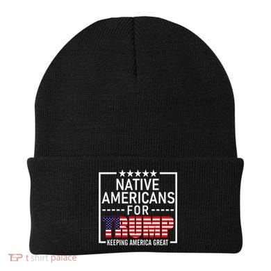 Native Americans For Trump Conservative Beanie