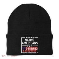 Native Americans For Trump Conservative Beanie thumb 0