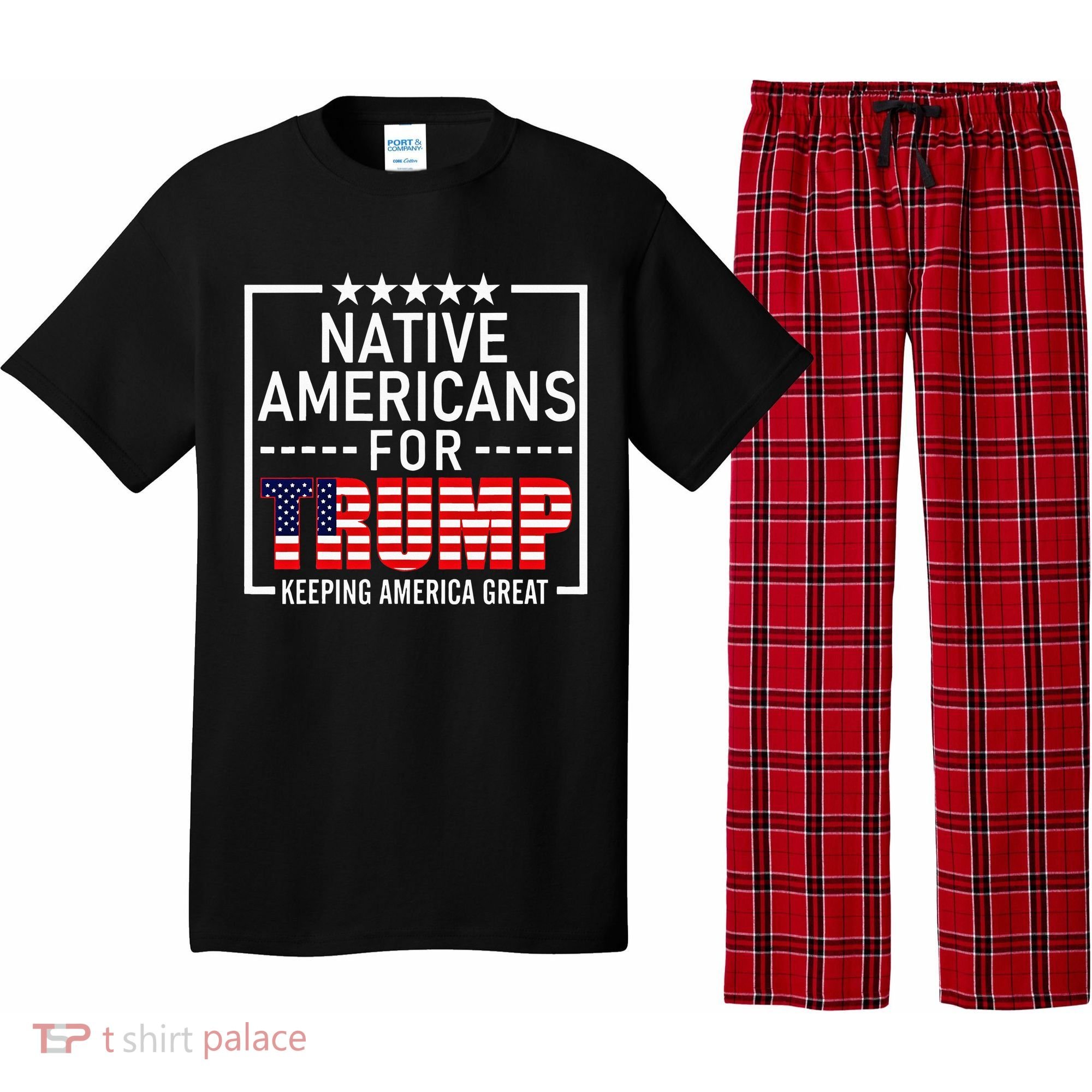 Native Americans For Trump Conservative Pajama Set