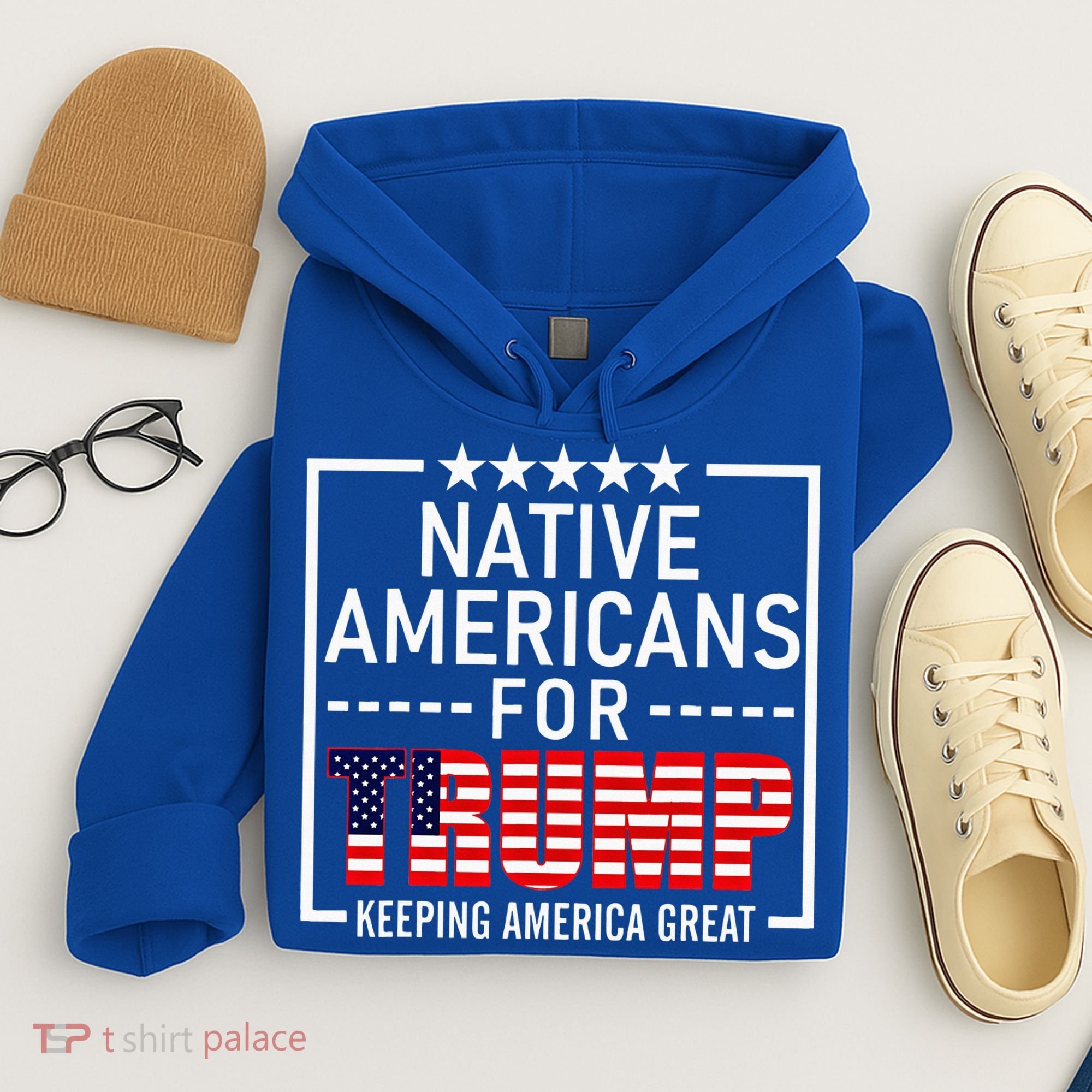 Native Americans For Trump Conservative Hoodie