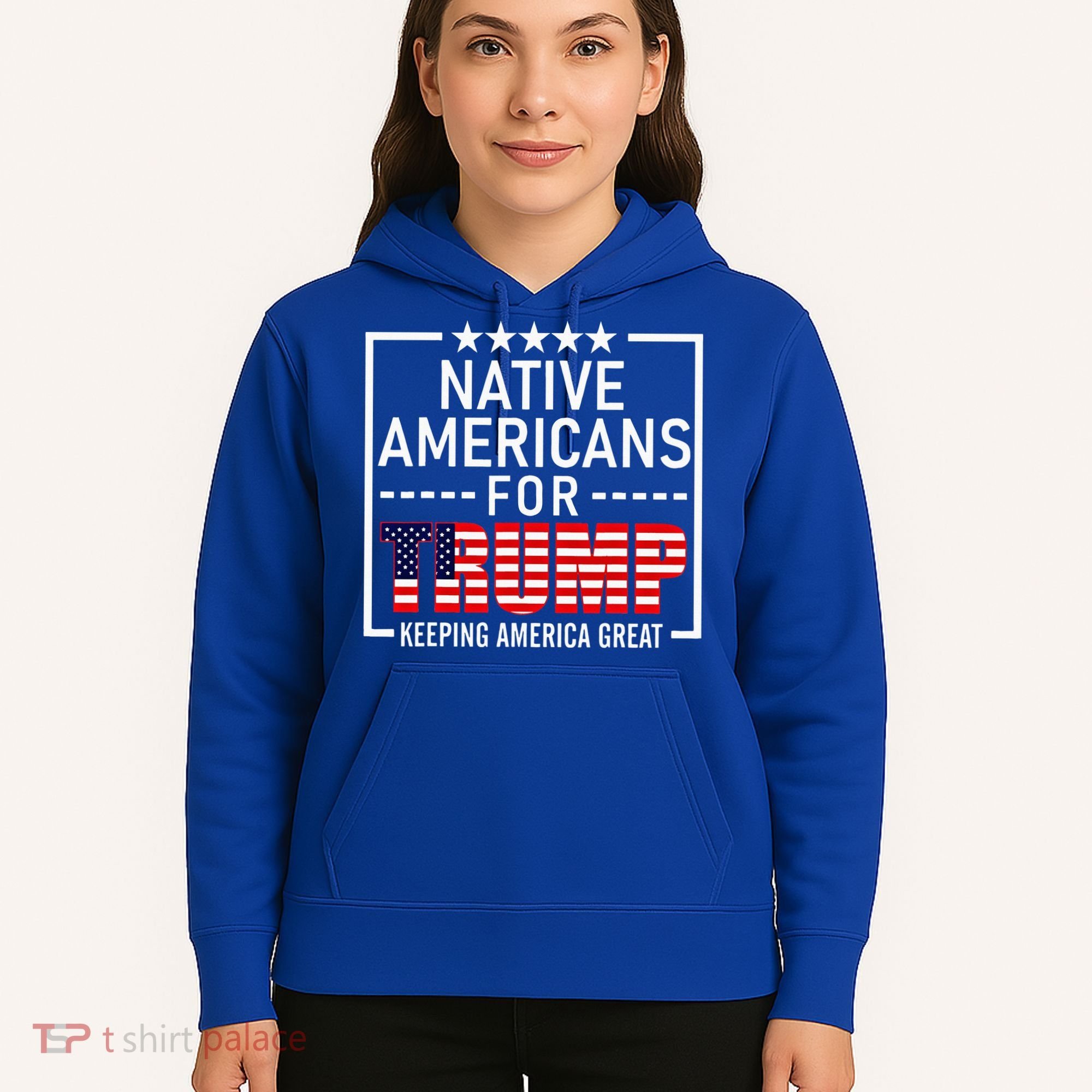 Native Americans For Trump Conservative Hoodie