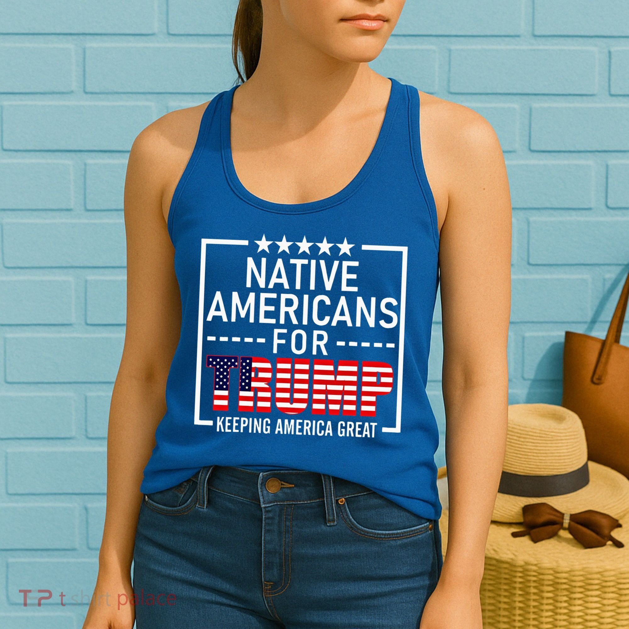 Native Americans For Trump Conservative Women's Tank Top