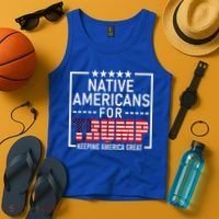 Native Americans For Trump Conservative Tank Top thumb 4