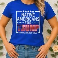 Native Americans For Trump Conservative Women's T-Shirt thumb 2